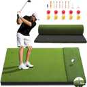 Fanshaw Premium Dual-Turf Golf Mat: 5x4ft 40MM-50MM Thickened for Backyard, Driving Range, Indoor & Outdoor Practice Hitting, Swing & Chipping, Ideal Gifts for Men Dad