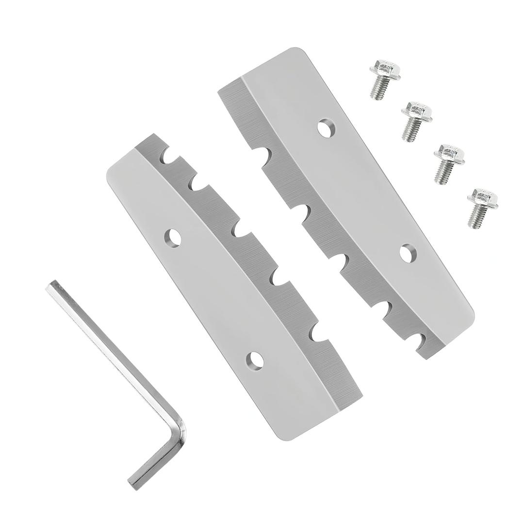 2PCS Ice Auger Blades 8 Inch Replacement - Fits Ice Auger Drill and Cutting Edge Blades for Winter Ice Fishing, Compatible with Eskimo, Ion, Strikemaster, VEVOR, PPOLB, with Bolts and L-Shaped Wrench