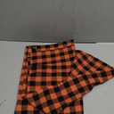Tatuo Buffalo Plaid Fabric 56 x 36 Inch Christmas Thanksgiving Plaid Cotton Checkered Buffalo Fabric by The Yard Precut Patchwork Sewing for DIY Craft Sewing Home Christmas Decoration(Orange-Black)