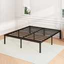 Hafenpo 12 Inch Full Bed Frame - Sturdy Metal Platform Full Size, No Box Spring Needed, Heavy Duty, Easy Assembly, Strong Bearing Capacity, Under Bed Storage, Black