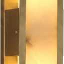 Alabaster Wall Sconce, Gold Dimmable Wall Light, Plug-in/Hardwired for Living Room Bedroom Bathroom