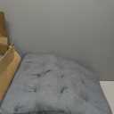 1 MIDDLE ONE Floor Pillow Set of 4, Memory Foam Meditation Cushion, Floor Cushions for Adults Sitting, Large Square Seat Cushions for Yoga, Living Room, 20x20 Inch (Grey)