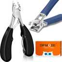 Toenail Clippers for Thick Toenails, DRMODE Heavy Duty Toe Nail Clippers for Thick Ingrown Nails for Seniors with Wide Opening, Professional Fingernail Clipper Nail Cutter Trimmer for Men with Catcher