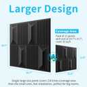 Art3dwallpanels PVC 3D Wall Panel for Interior Wall Dcor, 19.7" x 19.7" Wall Decor PVC 3D Wall Panels, 3D Textured Wall Panels, Pack of 12 Tiles, Black