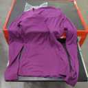 Women's Ribbed Long Sleeve Basic Top - Soft Stretch Crewneck Shirt for Work & Casual  (Large, Magenta)