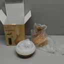 Smart WiFi Wireless Essential Oil Aromatherapy Diffuser - Works with Alexa & Google Home  Phone App & Voice Control - 400ml Ultrasonic Diffuser & Humidifier - LED & Timer Settings (Light Brown)