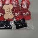 PUPTECK Anti Slip Dog Socks 2 Pairs with Double Grippers for Hardwood Floors, Shoes for Hot/Cold Pavement, Boots & Paws Protectors to Prevent Licking, Traction Booties for Senior Small Large Dogs (Red(Wave))