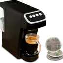 PeleCom Coffee Machine Compatible with Peet's Coffee Pods Fast Brewing Single-Serve Coffee Maker with Rich Flavor Extraction, Crema Layer, Space-Saving Sleek Design, Barista-Quality Taste Black