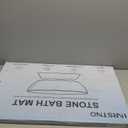 Extra Large Stone Bath Mat, 31.5 x 20" Diatomaceous Earth Mat Diamond Pattern, Super Absorbent Quick Drying Stone Bath Mats for Bathroom, Easy to Clean (Light Grey)