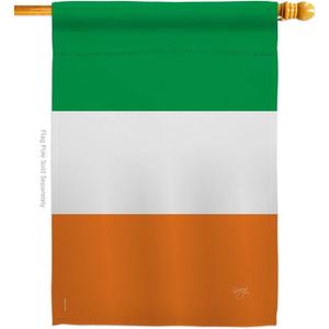 Irish Flag Ireland Home Decor Banner St Patrick Tapestry Shamrock Lucky Holiday Wall American Patio Decorations Small Lwan Garden March Clover Outdoor Erin go Bragh Gifts Made In USA