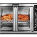 Gourmia Toaster Oven Air Fryer Combo, 17 Cooking Presets, 1700W, French Door Digital Air Fryer Oven, 24L Capacity, Stainless Steel, Model GTF7655 – Includes Accessories: Convection Rack, Baking Pan, Crumb Tray, and Recipe Book, Large Size