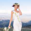 2 x Just Married Sash with Gold Letters, Bachelorette Party Sash Bride to Be, Bridal Shower Hen Favours Accessories, Engagement Proposal, Bachelorette, Wedding Favors Accessories just Marrier white sash (White)