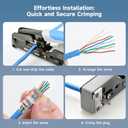Cable Matters 50-Pack Cat 6 Pass Through RJ45 Connectors, 50 Gold Plated (Cat 6 Ends / Cat6 Connector /RJ45 Modular Plugs/Ethernet Plugs/Network Connector) for Solid or Stranded UTP Ethernet Cable