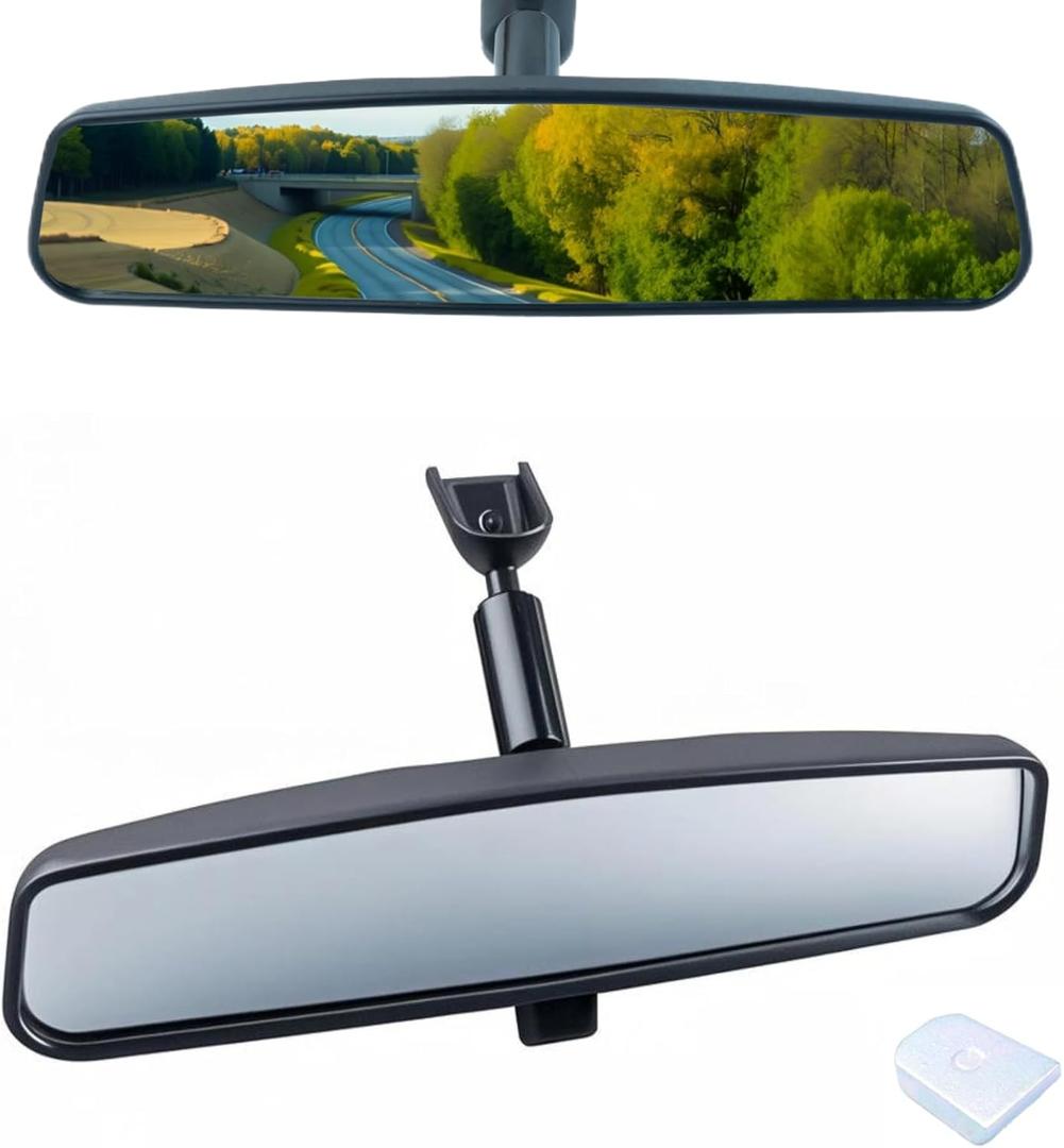 10.5" Interior Rear View Mirror, Universal Rearview Mirror Compatible with Toyota Chevrolet Ford Nissan Honda Civic Accord Jeep Subaru Hyundai Kia Mazda Buick and More Car Rear View Mirrors