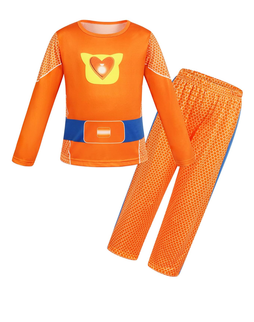 Girls Halloween Costume T Shirt Pants Outfit for Kids Long Sleeve Cosplay Birthday Party Costumes, 5-7 Years