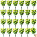 Tigeen 24 Pack Lemon for Decoration Fake Lemon Branches Artificial Vivid Yellow Faux Lemons Tables Centerpiece for Kitchen Stem Fruits for Home Spring Summer Decor