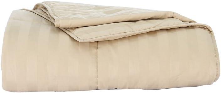Cottonpure 100% Sustainable Cotton Filled Blanket, Full/Queen, Wheat (King)