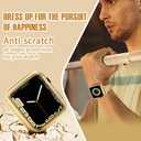 top4cus 3 Pack 38mm Case Soft Flexible Lightweight Anti-Scratch Overall Protective 38mm Iwatch Waterproof Cover Case Shiny Workout Shockproof Bumper Compatible with Apple Watch Series 3/2/1