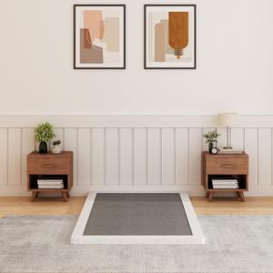 2 Inch Box Spring Twin, Heavy Duty Box Spring for Twin Bed, Easy Assembly, Metal Frame Mattress Foundation with Fabric Cover