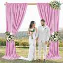 Sugargirl 10x10FT Pink Backdrop Curtains Polyester Photo Backdrop Drapes Curtains 2 Panels with Rod Pockets for Party Birthday Wedding Photography Home Decoration
