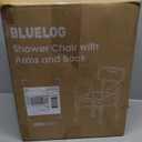 Bluelog Shower Chair with Arms and Back, 550lbs Heavy Duty, Height Adjustable, Bathtub Shower Seat Bench Stool for Inside Shower for Elderly & Disabled, Rectangular