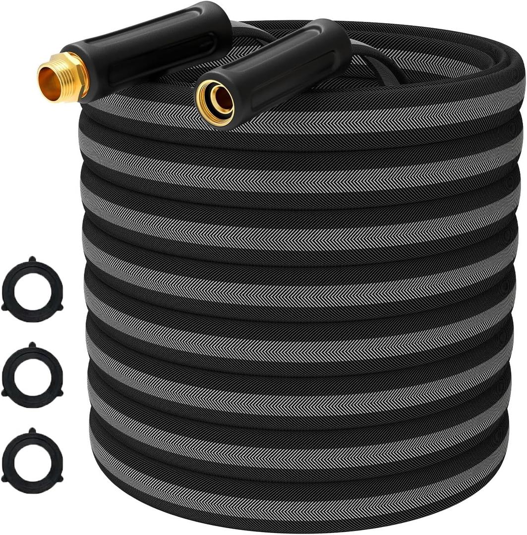 50ft Garden Hose Lightweight Flexible Water Hose, Abrasion Resistant, Kink Free, Durable Sturdy Hoses 2025 Up Graded Thicken Waterhose 700 PSI for Outdoor, RV, Marine, Convenient Storage, 3/4GHT