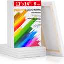 Canvas for Painting 11x14 Inch, 8 Pack Canvas Boards for Painting, 100% Cotton Blank Painting Canvas Oil Acrylic Watercolor Pouring Paint for Kids, Beginners, Artists
