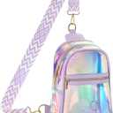 PACKISM Clear Bag for Stadium Events - Clear Sling Bag for Sport Concert, Clear Crossbody Bags for Women with Comfortable Strap (Purple)
