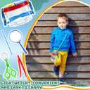 36 Pcs Bug Catcher Kit Insect Catching Outdoor Explorer Kit with Insect Transfer, Tweezers, Magnifying Glasses, Sticks, Observation Cages, Shoulder Straps for Kids Gift(Blue)
