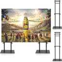 Poster Board Stand for Display, Sign Holder Stand with Heavy Duty Pedestal Poster Stand, Adjustable Banner Stand, Height Up to 80 inch, Double-Sided Foam Board Stand for Business Advertising (2 Pack)