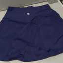 PINSPARK Womens Tennis Skirt High Waisted Golf Skort with 2 Pockets Stretchy Athletic Skirts for Workout Pickleball Running (X-Small, Navy Blue)