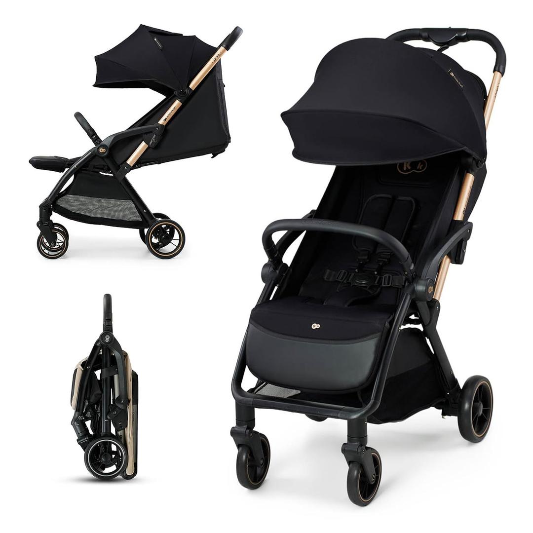 Kinderkraft APINO Lightweight Stroller, Auto Folding, Black