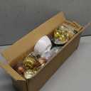 Dolicer 2FT Mini Christmas Tree with Lights, Artificial Small Christmas Tree Tabletop Xmas Tree with Lights Gold Hanging Ornaments for Small Space