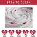 XCHI Watercolor Flowers Love Hearts Butterfly Valentine's Day Tablecloth Round Table Cloth Washable Table Covers for Indoor Dining Home Party Decorations 70x70 Inch