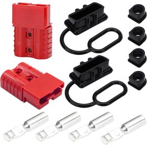 Anderson Connector, 120A 2-6 Gauge Battery Quick Connect 12V-36V Anderson Powerpole Connectors Quick Connect Disconnect Plug Winch Wiring Kit for Cable RV Cranes, Boats, and Trailers Truck Winch 2 PCS