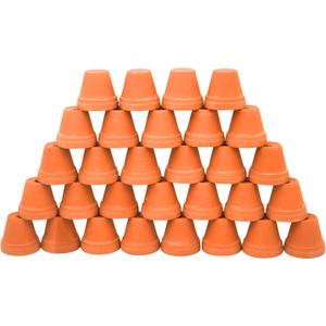 Mini Terracotta Pots  Small Clay Flower Pots for Succulents, Cactus, DIY Crafts, Fairy Garden, School Projects, Mini Planters, Set of 30 (Classic Cylinder, 1.4 Inch)