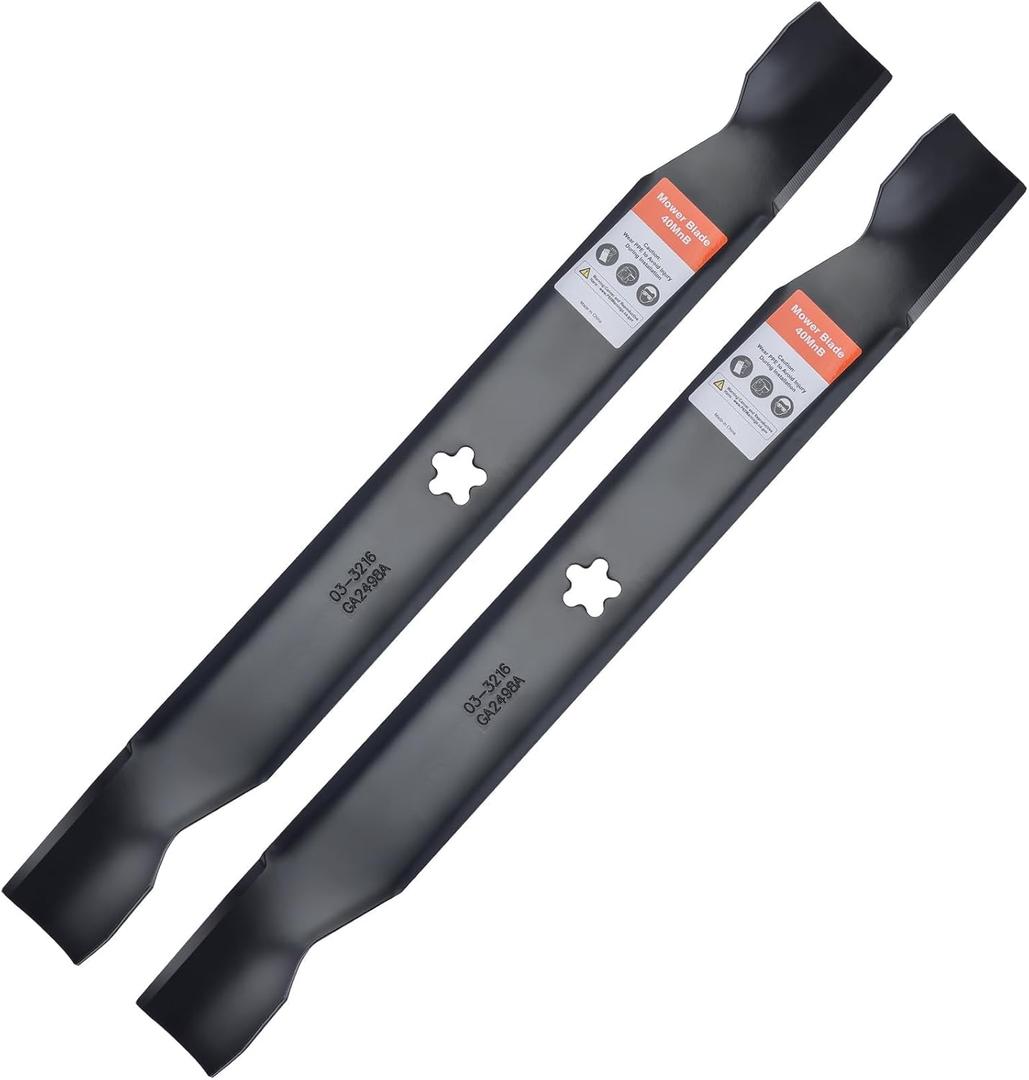 42 Inch Mower Blades for Craftsman LT1000 LT2000 T110 YT3000 138971 532138971 Poulan Pro 42" Deck Riding Mower Lawn Tractor PP19A42 Husqvarna YTH18542 (5 Point Star)
