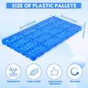 Colingmill 10 Pcs 23.6 x 11.8 x 1.18 Inch Plastic Pallets for Basement Storage Lightweight Moisture-Proof Floor Waterproof Storage Grid Pad for Ventilation Garage Supermarket Outdoor (Rectangle)