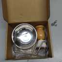 Anbbas 4in1 Badger Hair Shaving Brush Set, with Goat Milk Soap Refill,Stainless Steel Stand Holder and Soap Bowl,Perfect for Men Gift Baber Style Wet Shave