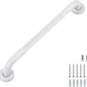 Grab Bars for Shower, 1 Pack 18-Inch Anti Slip Shower Handles for Elderly, Safety Shower Grab Bar, Stainless Steel Handicap Grab Bars for Bathroom (White 1" Diameter)