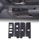 Aunginsy Car Door Window Glass Lift Button Panel Trim Cover Compatible with Toyota Tundra/Sequoia 2022-2025 Car Front and Rear Doors Armrest Window Control Switch Decorative Frame Sticker Accessories