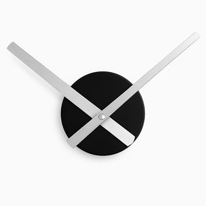SUPVOX DIY Clock Mechanism Kit with Silent Quartz Movement, Metal Clock Hands for Home Photo Wall Cross Stitch, Black, 11.22 Inch, Battery Not Included