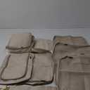 8 Set Packing Cubes for Suitcases, kingdalux Travel Luggage Packing Organizers with Laundry Bag, Compression Storage Shoe Bag, Clothing Underwear Bag, for Man & Women (Beige)