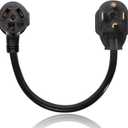 1.8FT 3 Prong to 4 Prong Dryer Adapter, NEMA 14-30P Male to 10-30R Female, Dryer Cord Adapter, STW 10AWG, 30A, 250V