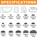200pcs Metric Woodruff Key Assortment Kit - 15 Popular Sizes - Semicircle & Half Moon Keys