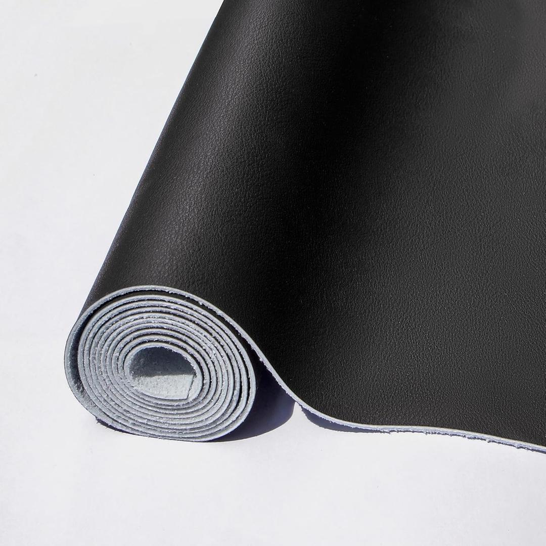 1.4mm Extra Thick Full Grain Faux Leather Fabric – 54" Wide Heavy Duty PU Leather for Furniture & Auto Upholstery, Commercial Grade – Natural Grain Texture, Premium Feel & Durability