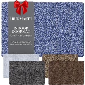 Premium Microfiber Indoor Door Mat 32"x48" Washable Entry Mat, Non-Slip, Waterproof Backing, Super Absorbent, Low Profile Entryway Doormat for Indoor Entrance