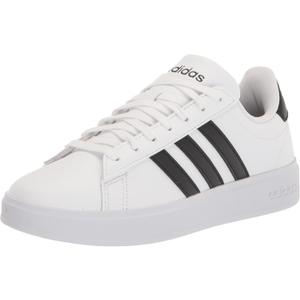 adidas Women's Grand Court 2.0 Shoes (8, White/Black/Black)