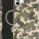 Case Compatible with iPhone 17 Pro Max,[Compatible with MagSafe] Camouflage Camo Phone Case for Girl Women Boy Men,Dual-Layer Fashion Design Blue