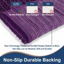 FLOLEOPA Soft Plush Microfiber Bathroom Rugs, Absorbent Bath Rugs Non Skid Machine Wash Dry Bath Mats for Tub,Shower and Bath Room Floor Mats (20x32inches, Plum)